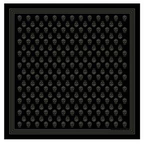 Alexander McQueen Black and green Skull Scarf